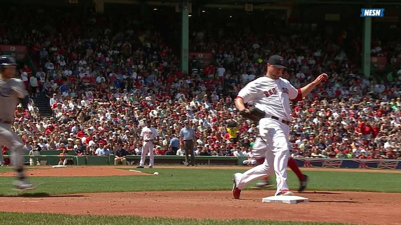 Holt slides across diamond, makes pro debut at first