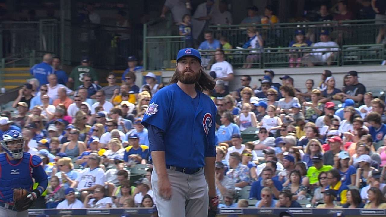 Brewers get to Samardzija in his shortest start
