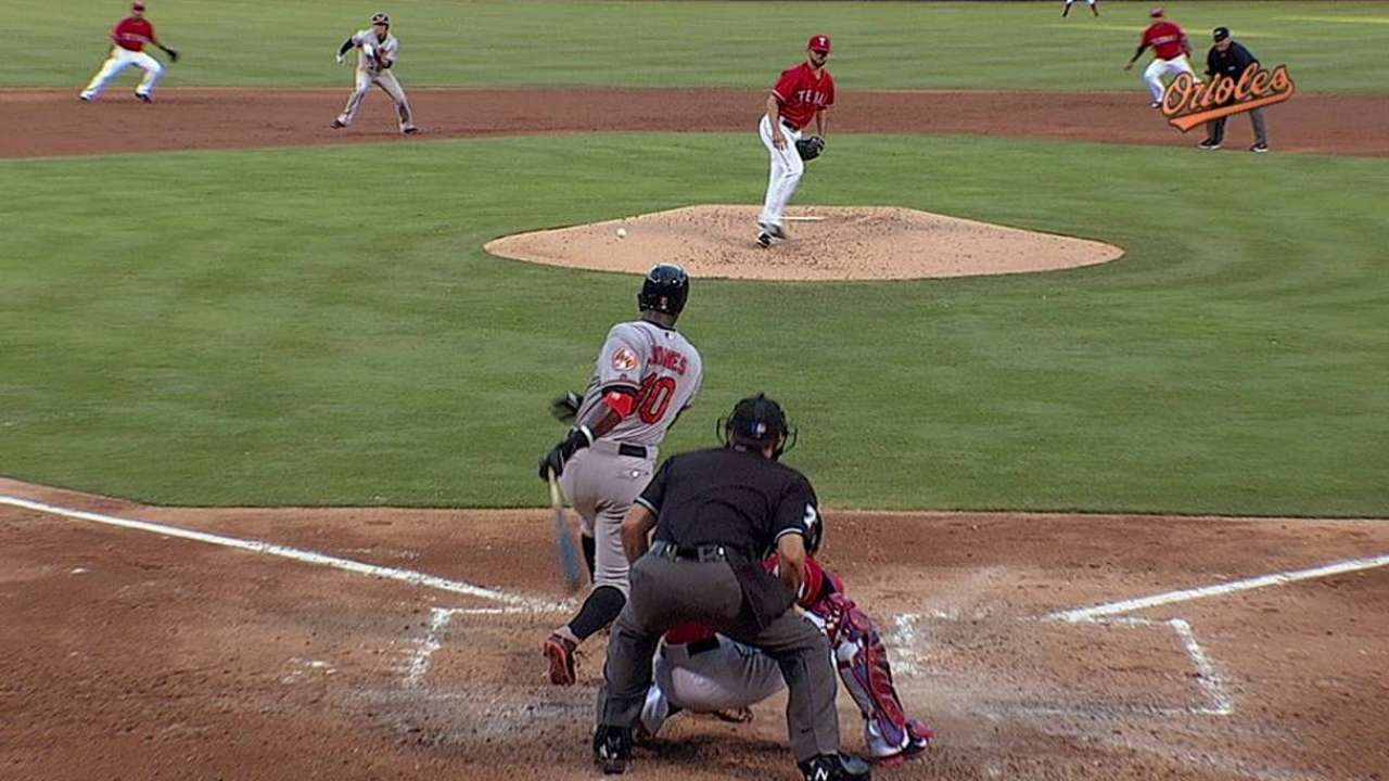 Orioles logran imponerse a Rangers por la mínima