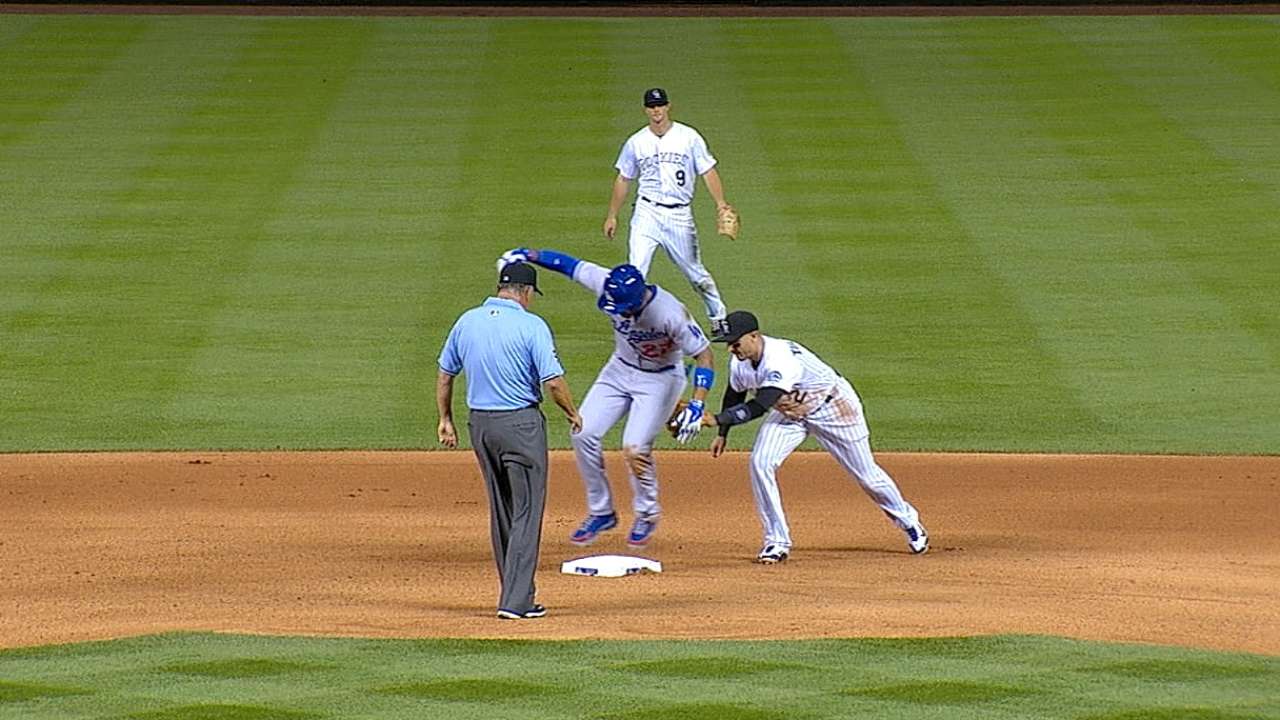Slide costs Kemp a double after a challenge