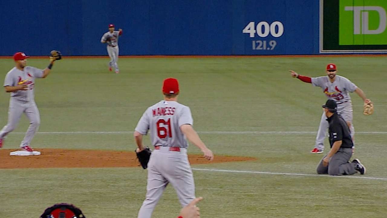 Cards turn their first triple play in nine years