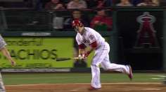 Trout's slam highlights six-run game-winning rally