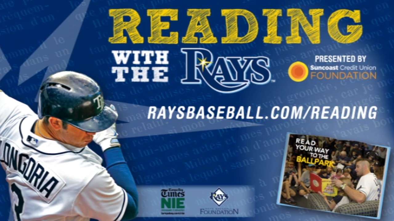 Longoria helps start Rays' summer reading program