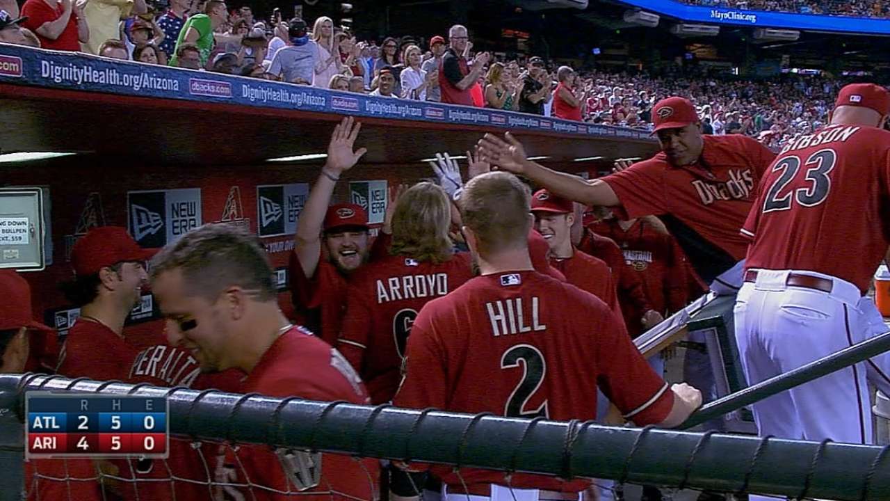 D-backs erupt in six-run seventh, hold off Braves late
