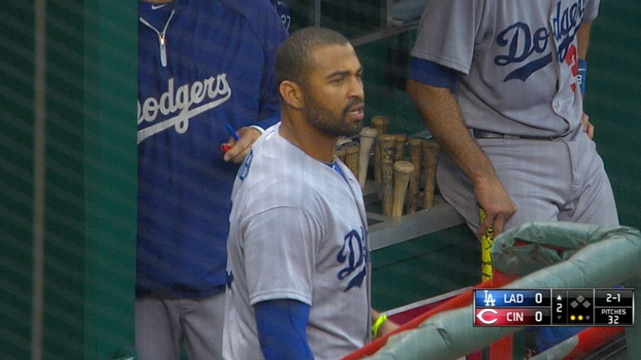 Dodgers' Kemp ejected in second inning