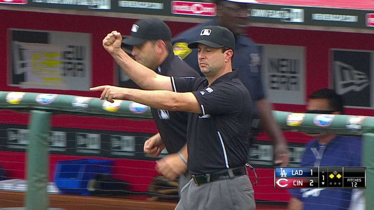 Dodgers successfully challenge early call
