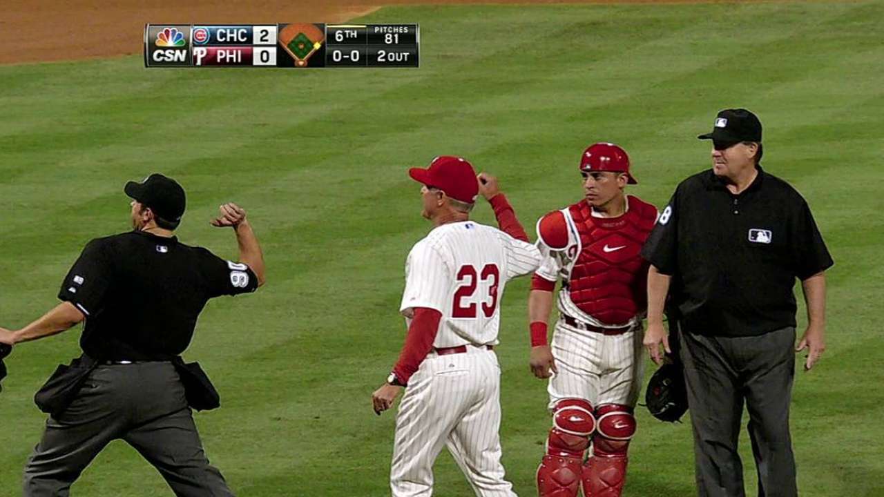 Ryno, Hernandez ejections surprise Phils, Cubs