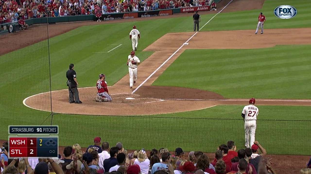 Cardenales se imponen a Strasburg, Nacionales