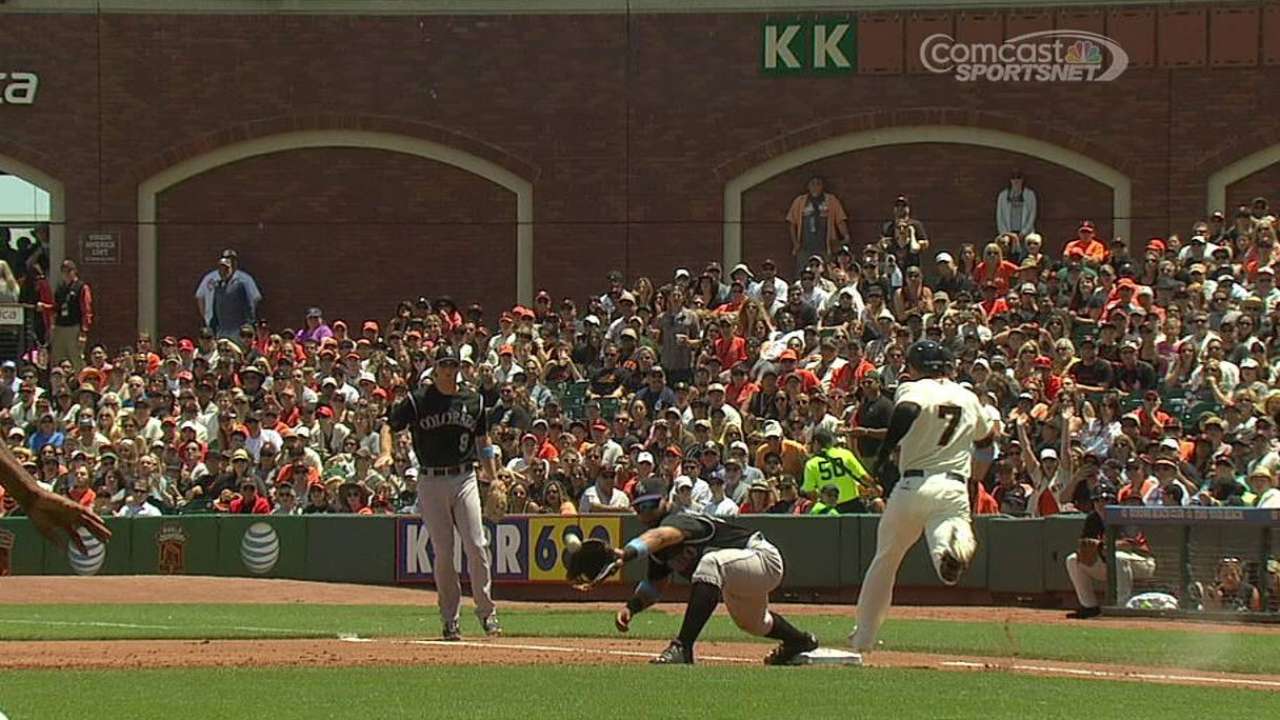 Giants keep inning alive with successful challenge