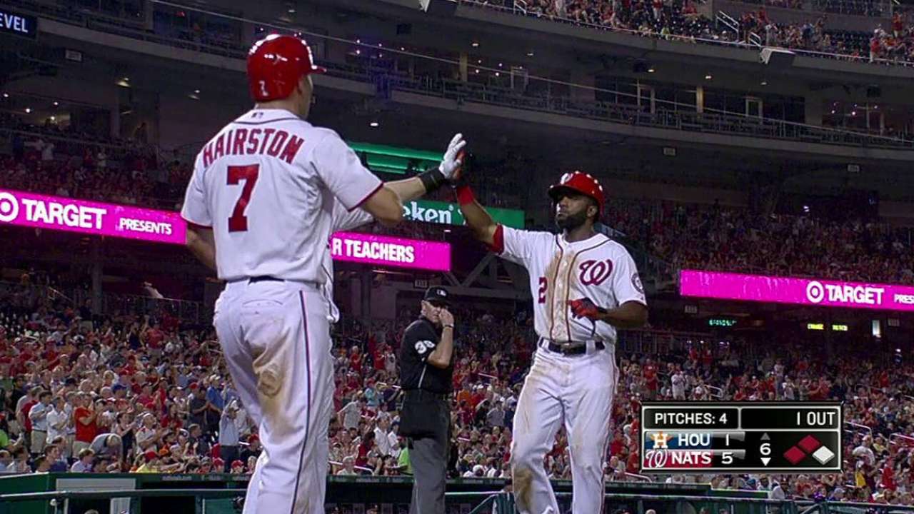 Rendón empuja tres y Nacionales derrotan a Astros