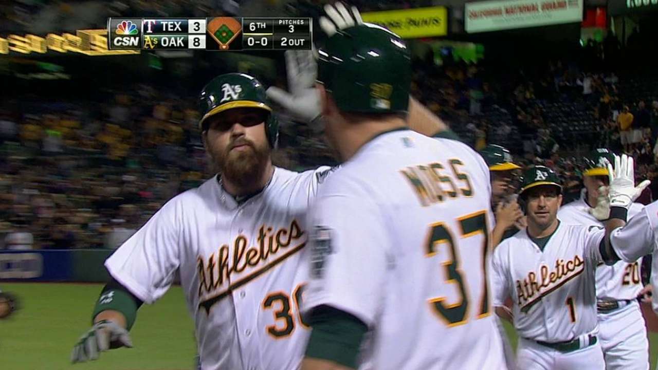 Oakland le cae a Darvish y se desquita vs. Texas