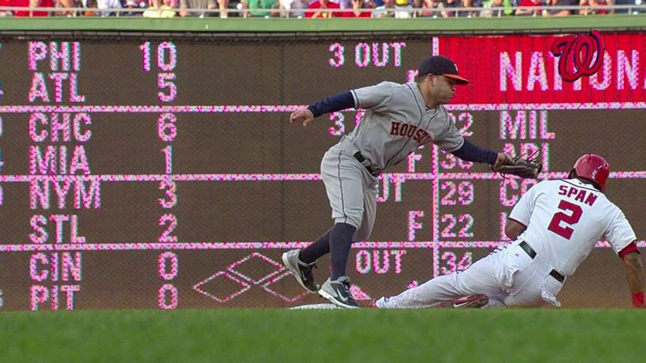 Nationals win challenge in first inning against Astros