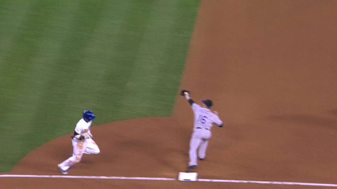 Parker's nice play at first rewarded after review