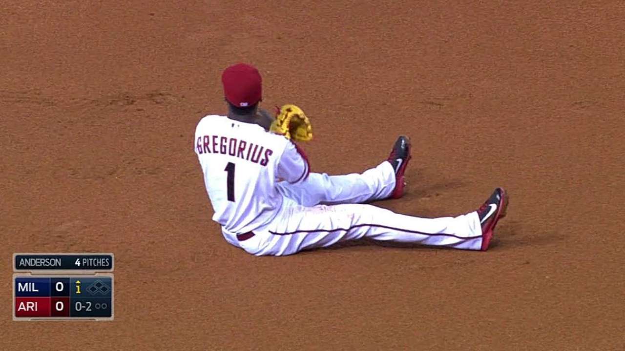 Gregorius makes first career start at hot corner