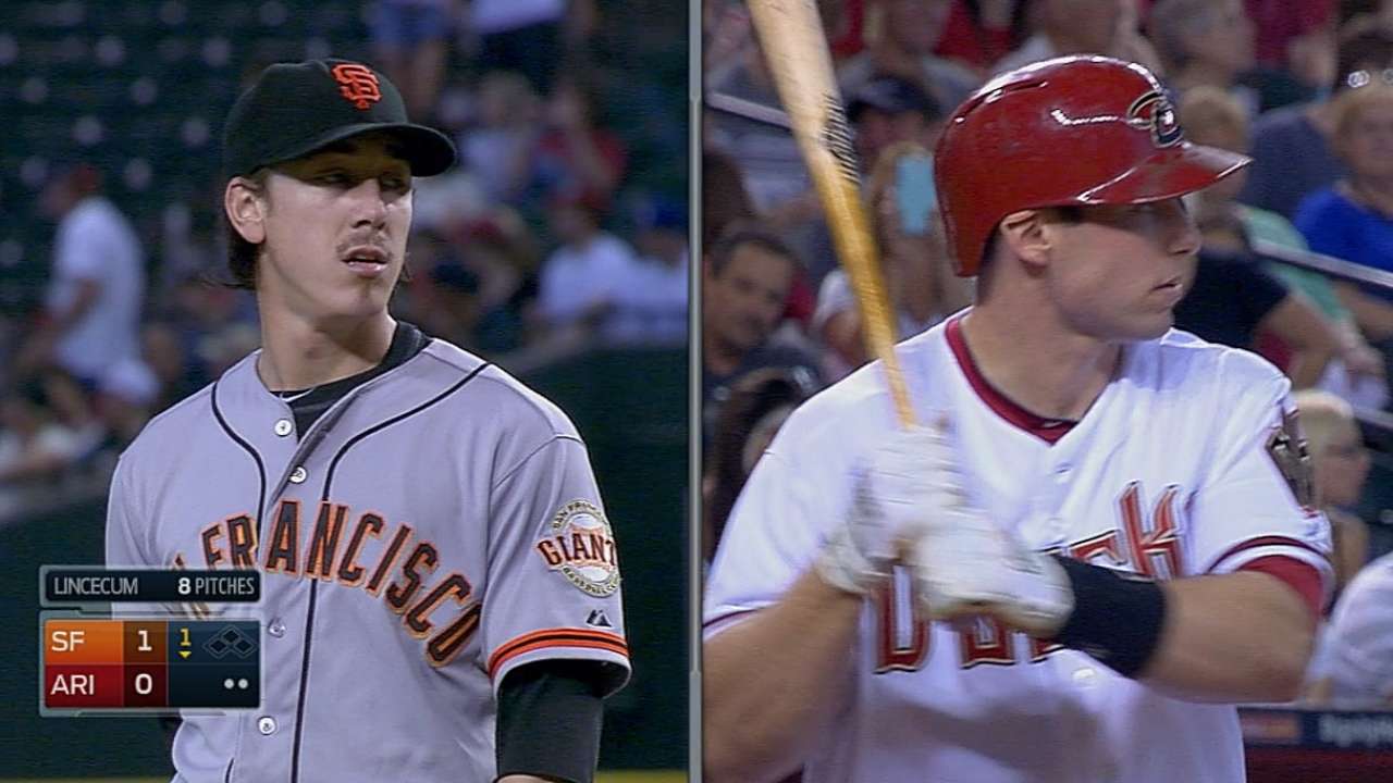 Goldschmidt continues spell over Lincecum