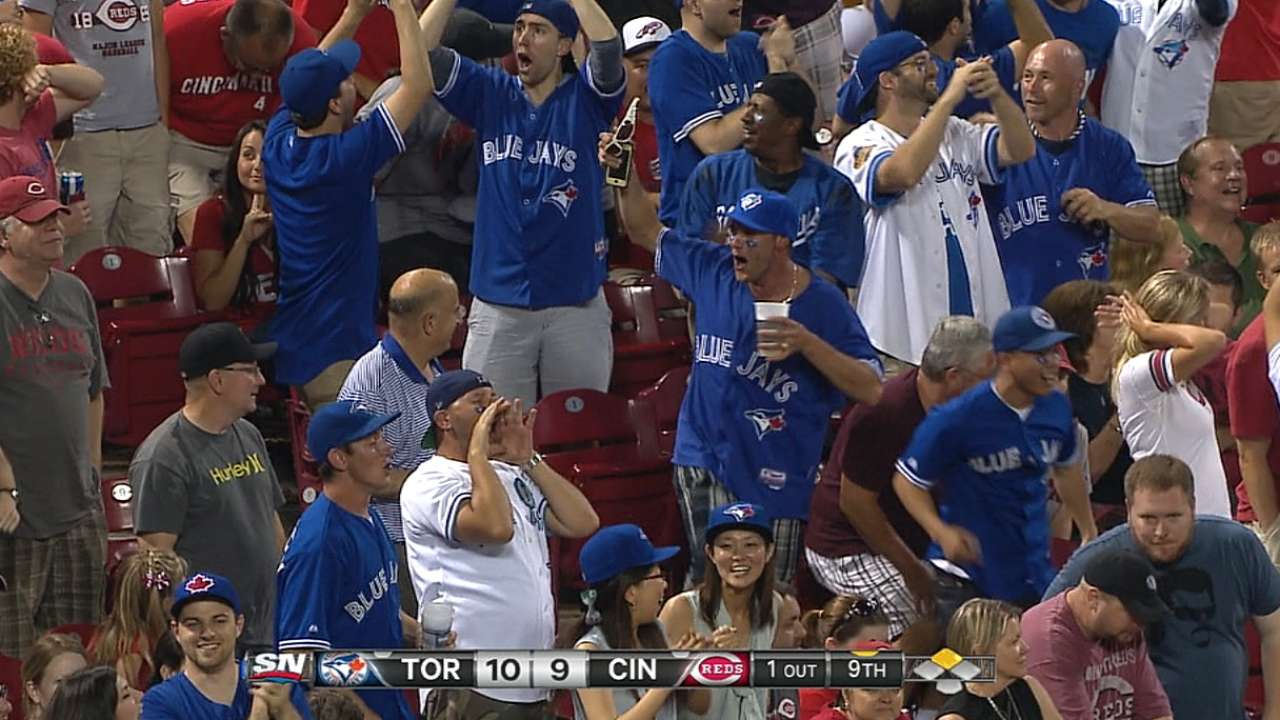 Blue Jays, Reds play one for the books
