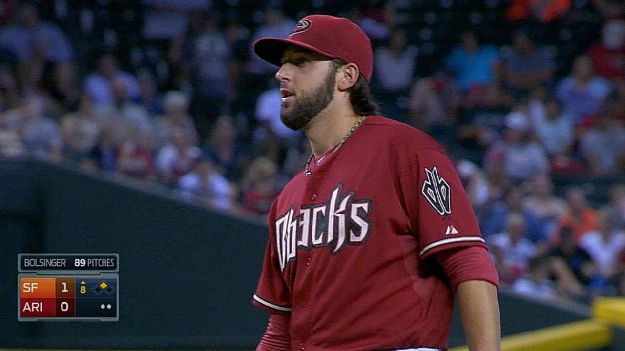 Bolsinger stellar but loses duel with Giants