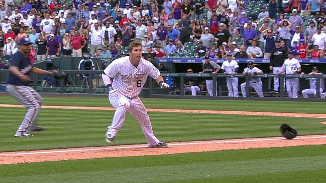 Dickerson's stumble derails Rox's ninth-inning rally