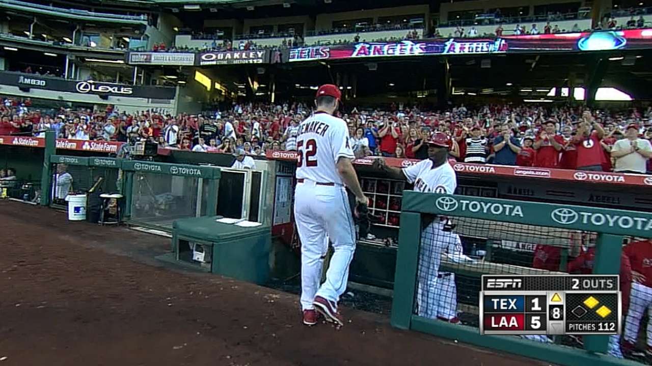 Shoemaker aces test vs. Darvish as Halos sweep Texas