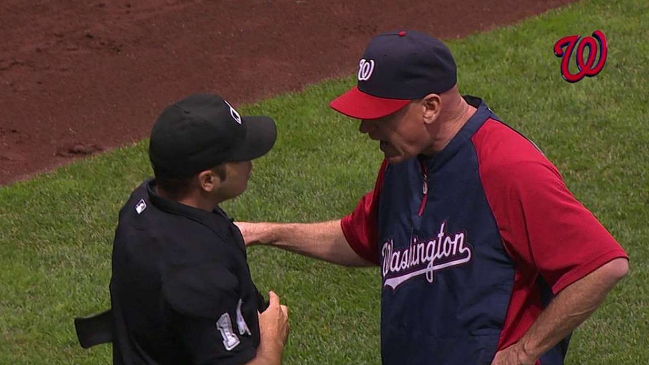 Williams ejected for first time as manager