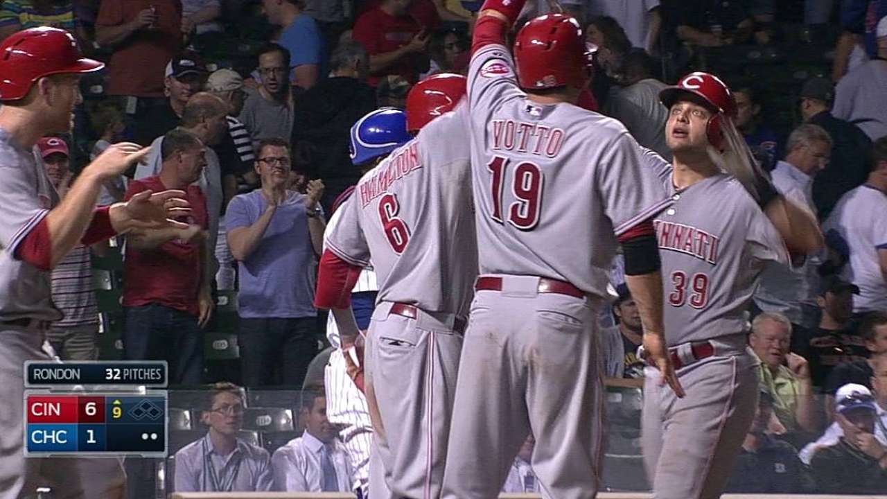 Grand slam de Mesoraco guió a Rojos en Chicago
