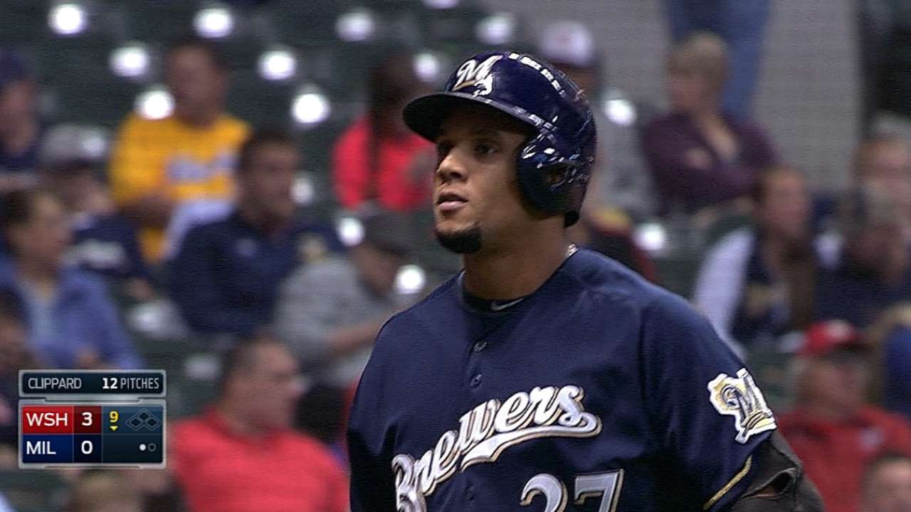 Gomez's on-base streak ends at 35 games