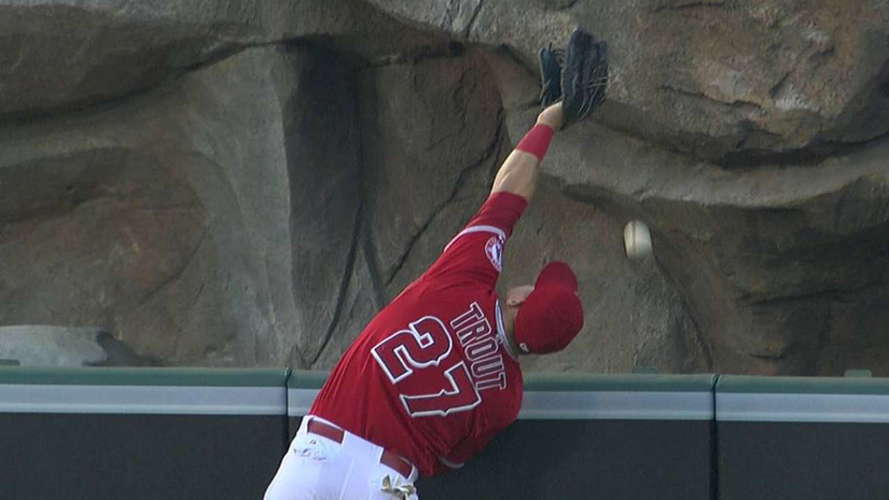 Trout a hit even when he misses