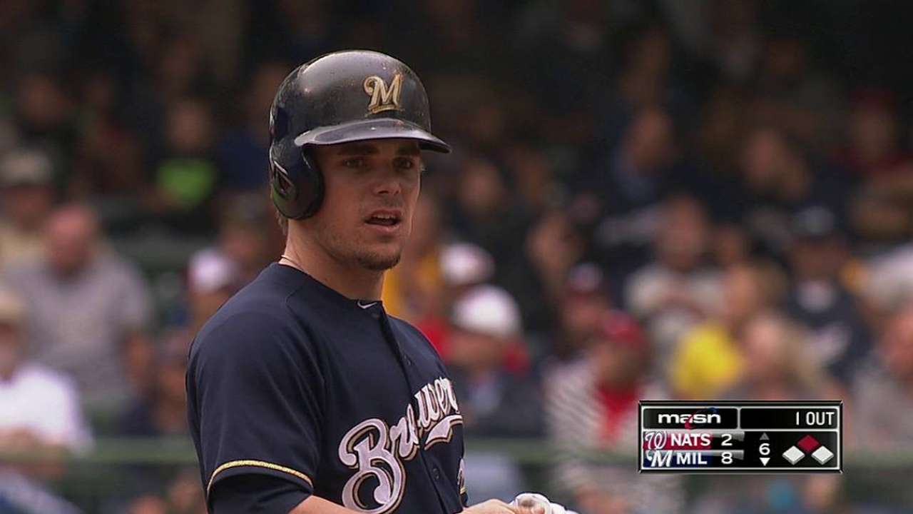 With five leadoff RBIs, Gennett in rare Brewers club