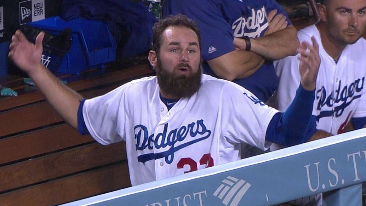 Van Slyke tossed for arguing from dugout