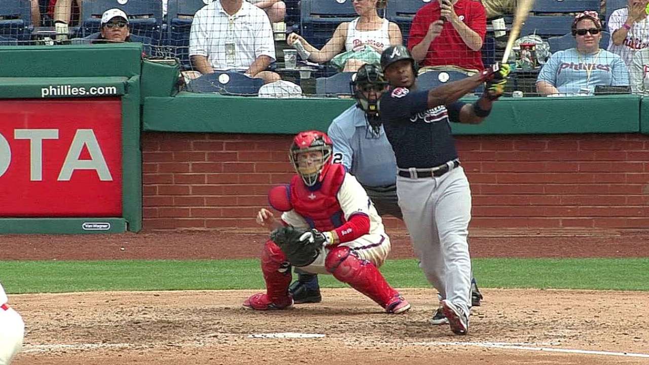 Santana, Upton lead Braves to win in matinee