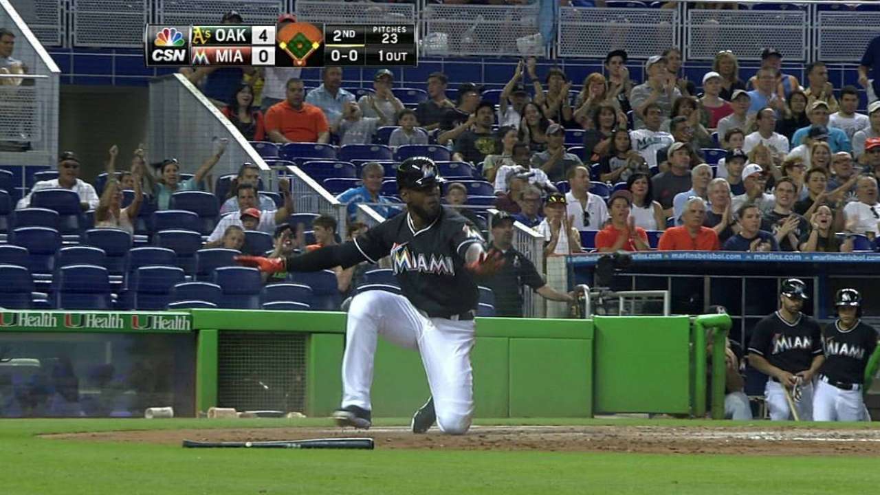Marlins sucumbieron ante los Atléticos en 14 innings