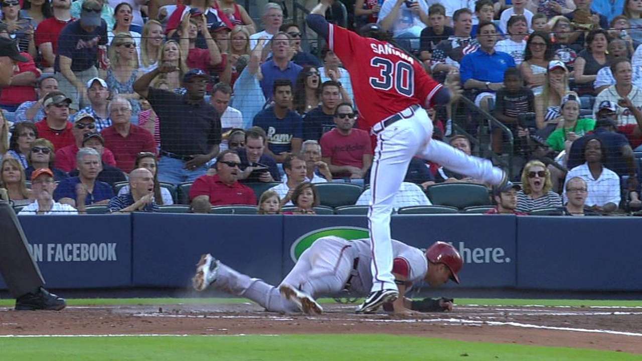Ofensiva de D-backs dominada por Santana y Bravos