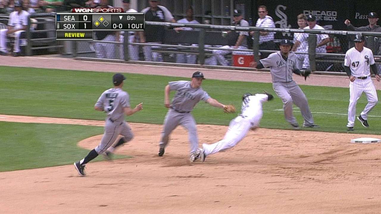 Ventura wins challenge, aids rally in eighth