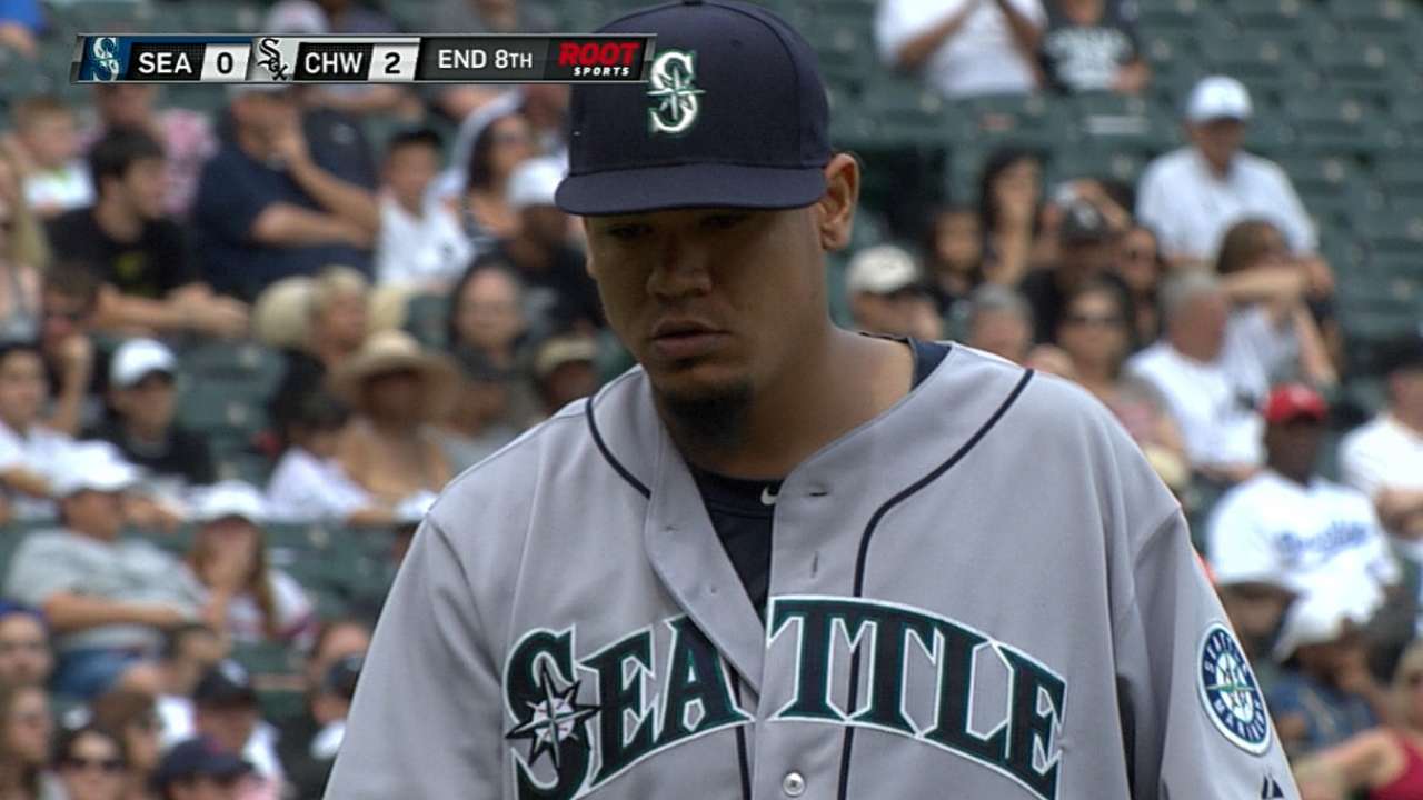 Felix pushed back to face A's before break