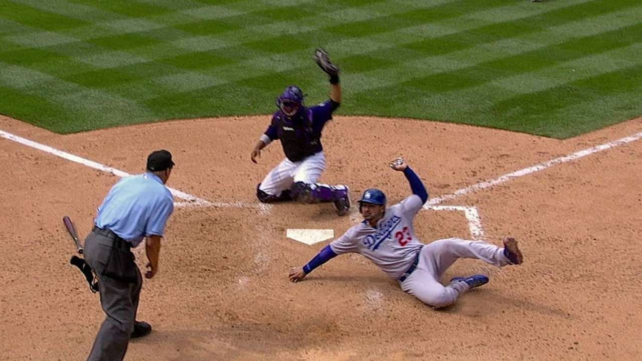 Overturned call adds run for Dodgers