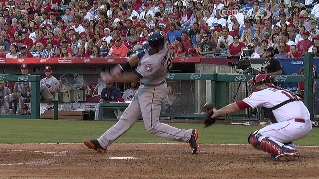 Despite three home runs, Astros fall to Angels