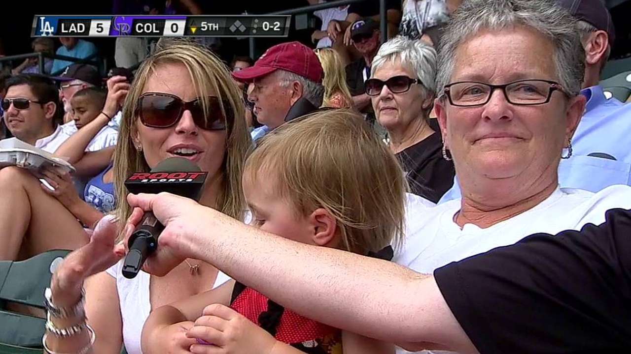 Brown's parents on his MLB debut