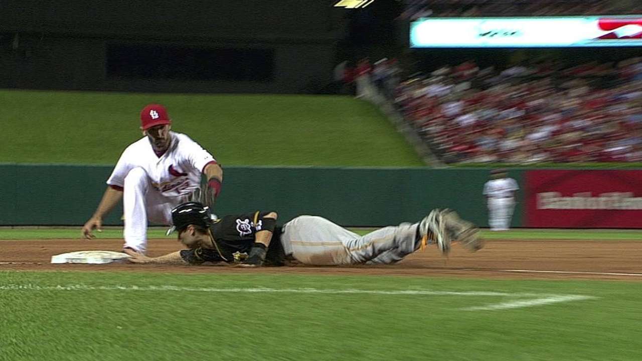 Pirates see baserunner erased following review