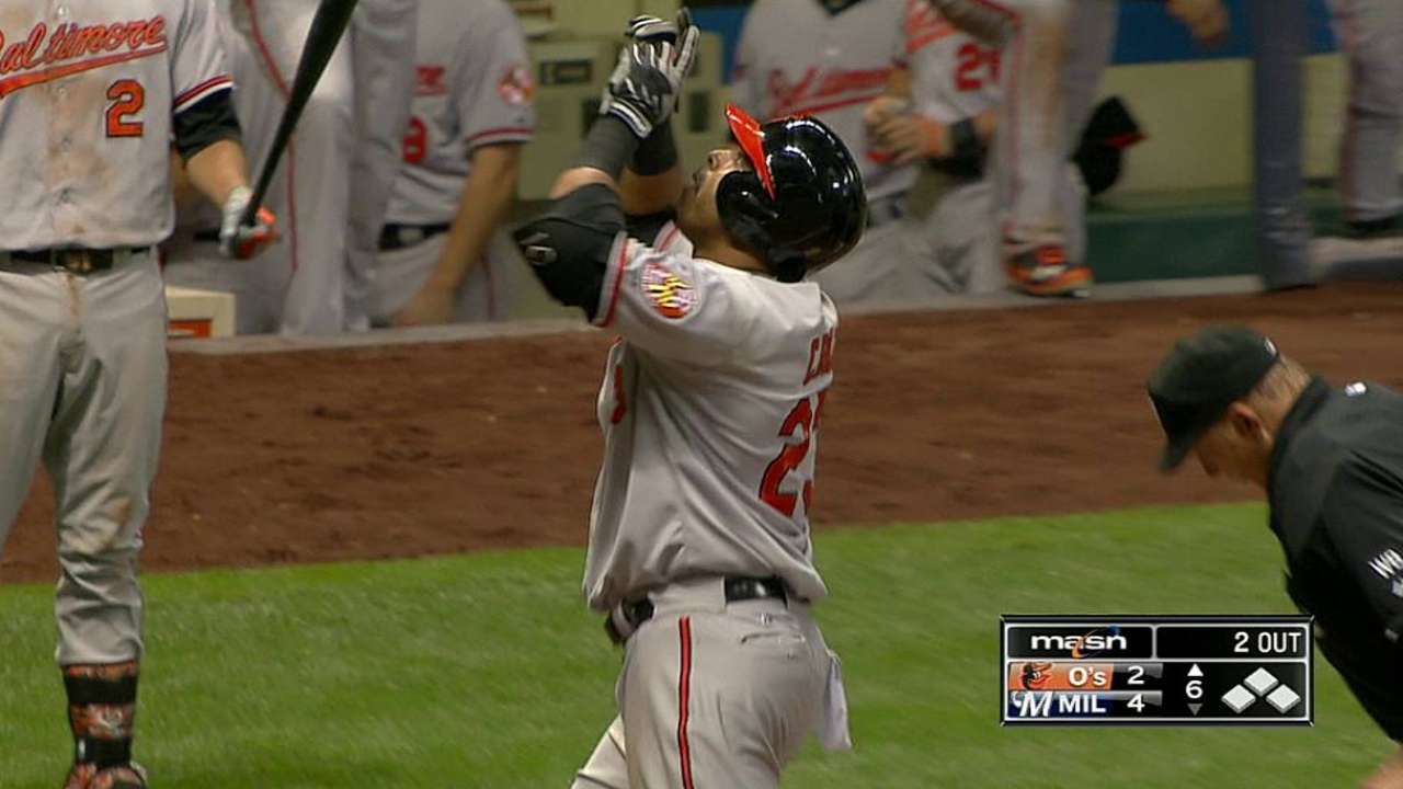 Cruz hits pair of homers, but O's can't rally