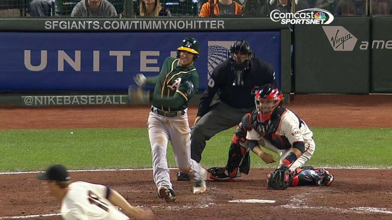 Lowrie's luck turning around at the plate