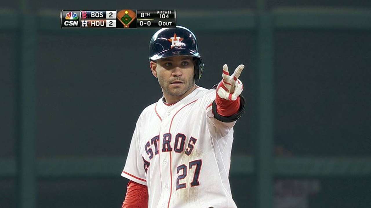 Altuve sets new record with eighth-inning double