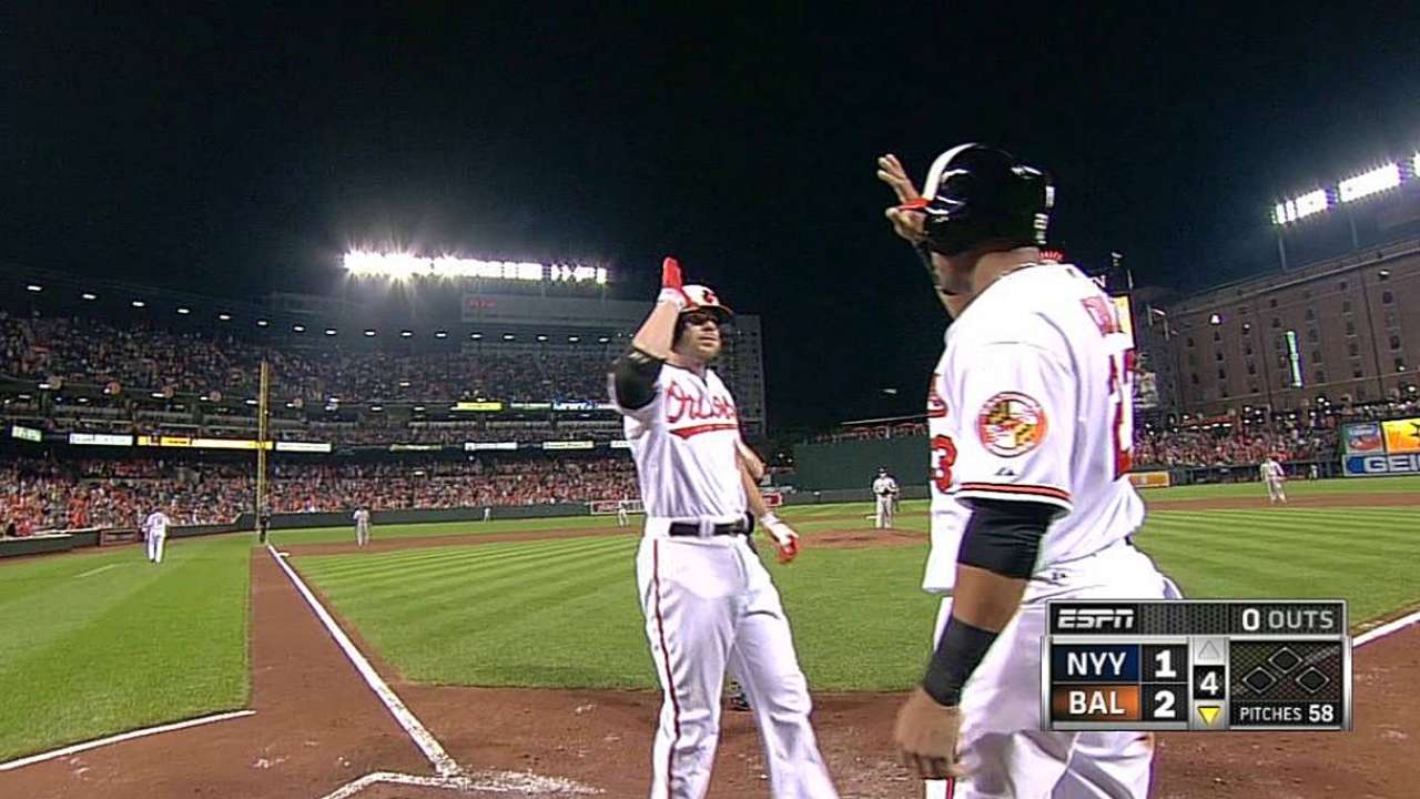 Baltimore vence a N.Y. en juego acortado por lluvia