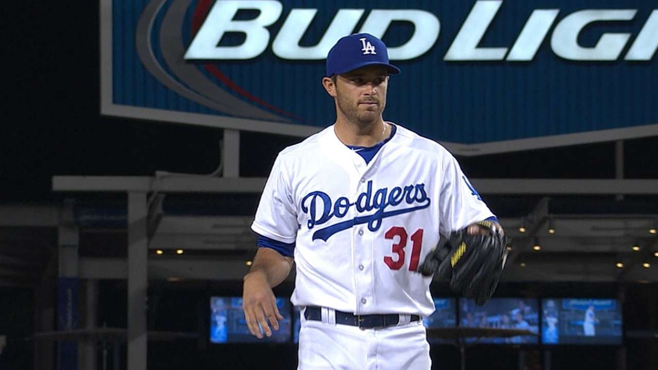Catcher Butera takes mound for Dodgers