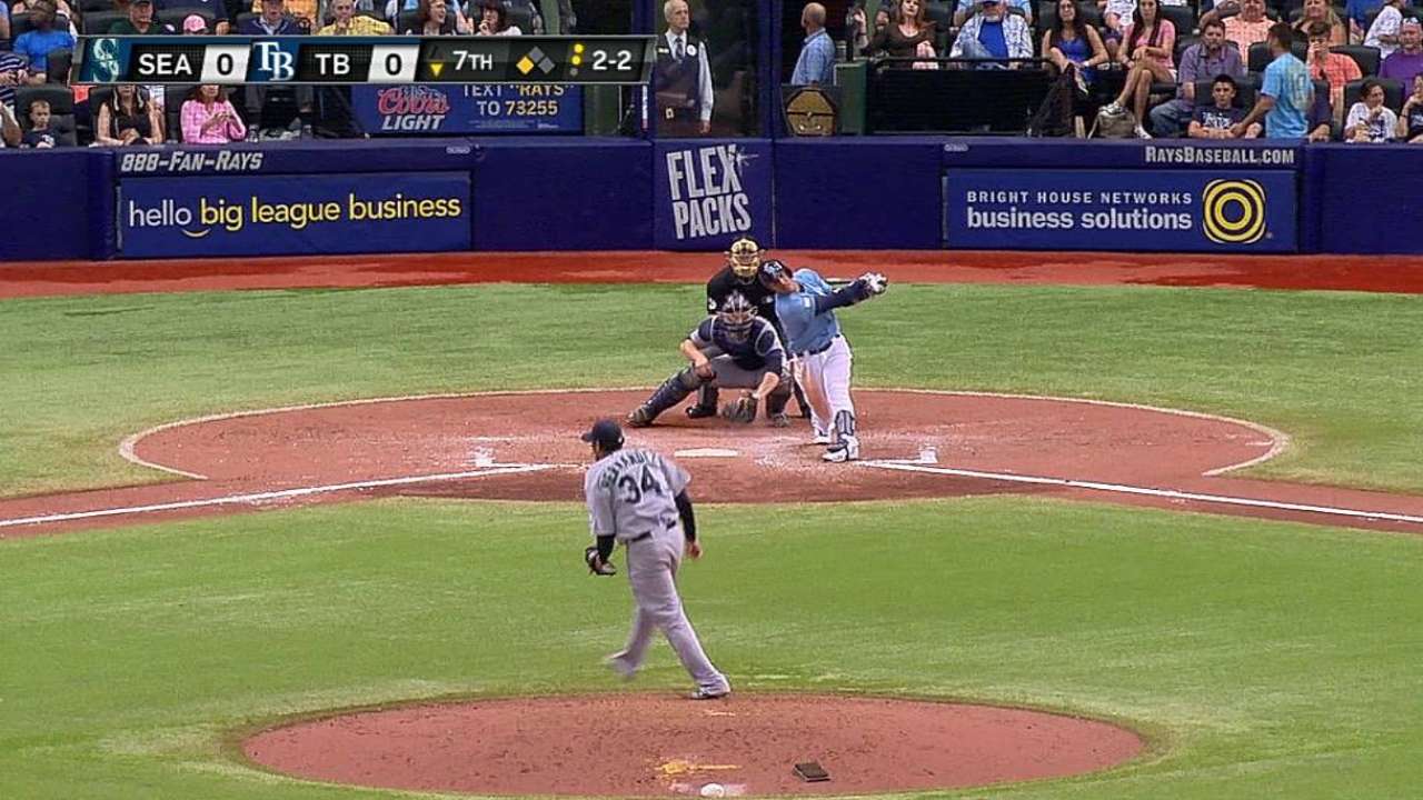 Felix fans 15 Rays to establish new career high