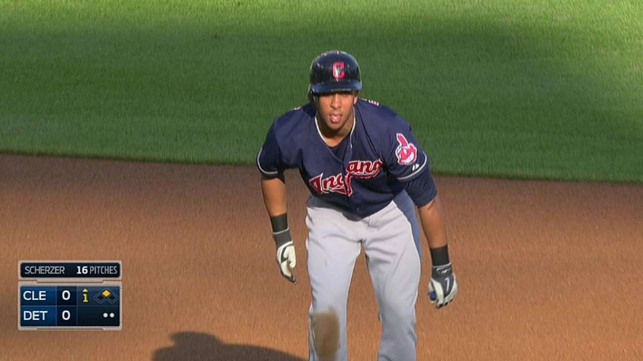 Replay confirms Brantley's double in first inning