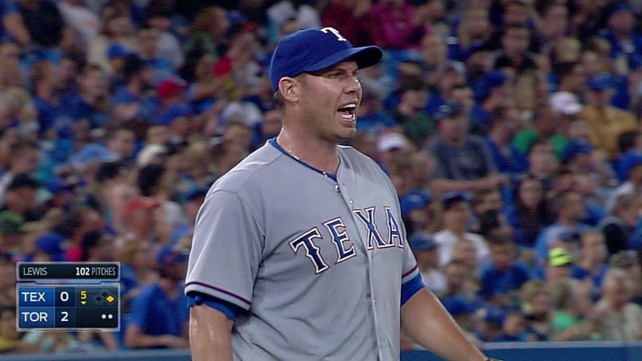 Lewis takes exception with Rasmus' bunt