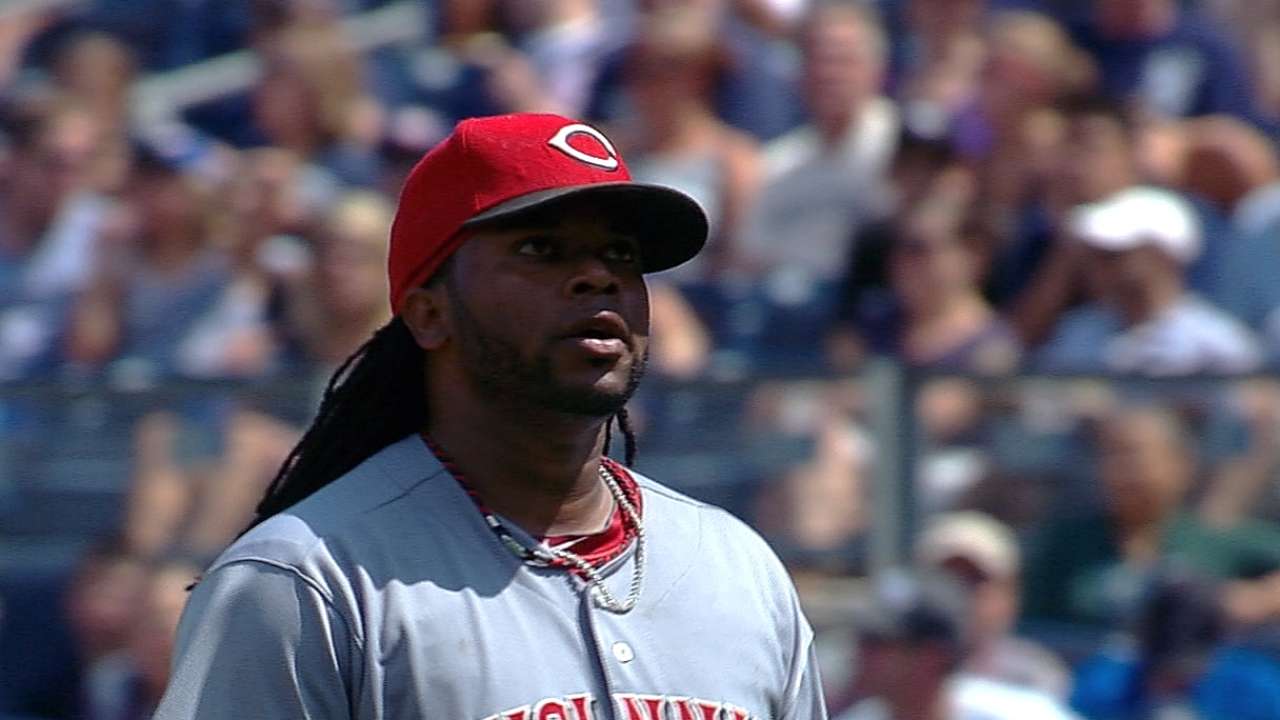 Quick exit with high pitch count a rarity for Cueto