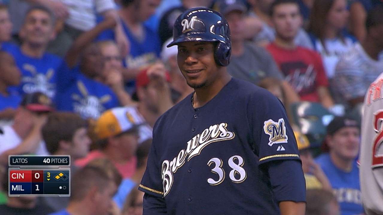 Peralta helps cause with patient at-bat