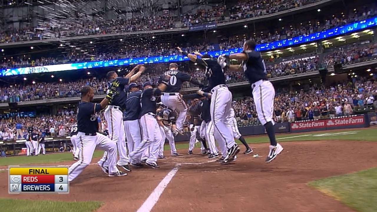 MLB Notebook: Lucroy powers Crew past Reds