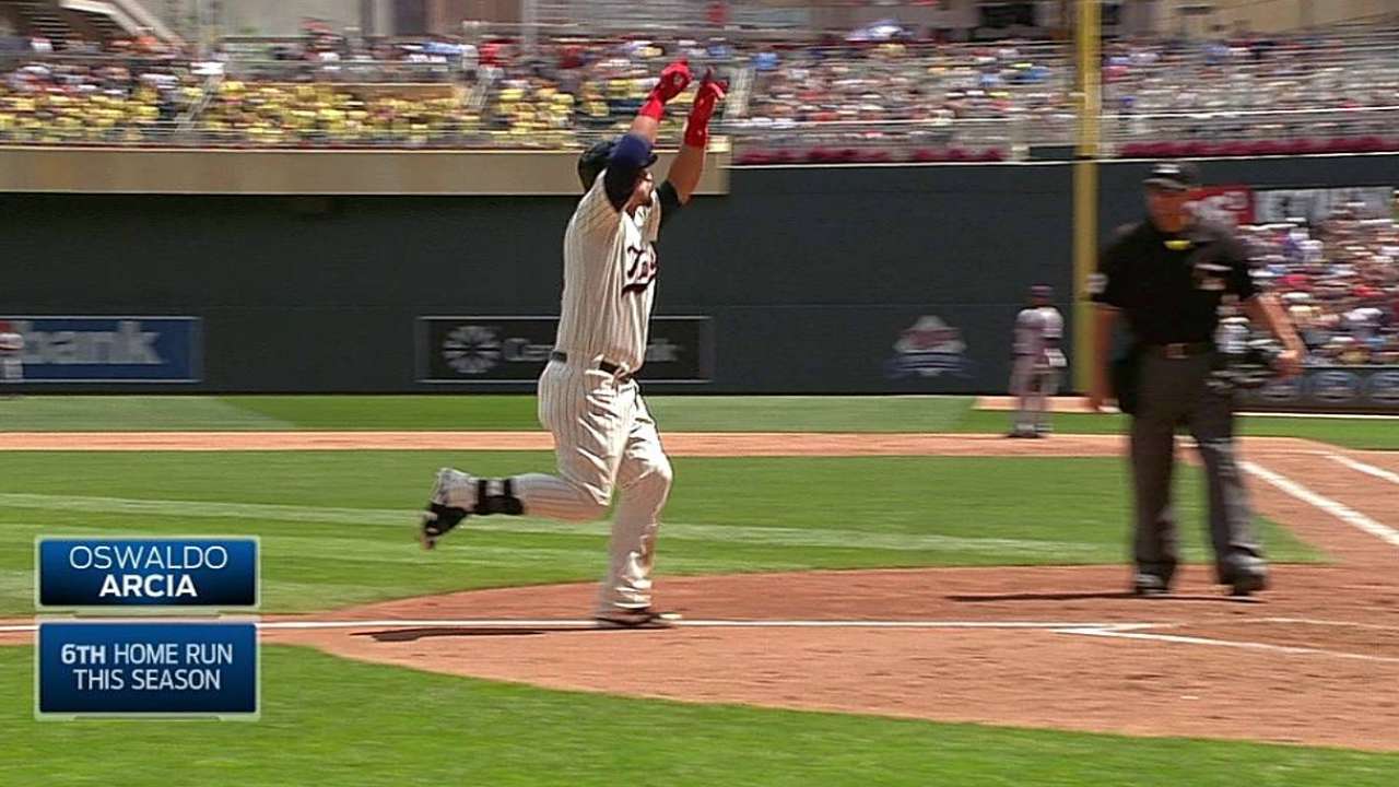 Arcia da cuadrangular en la victoria de los Mellizos